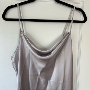 Bebe Silver Satin Dress